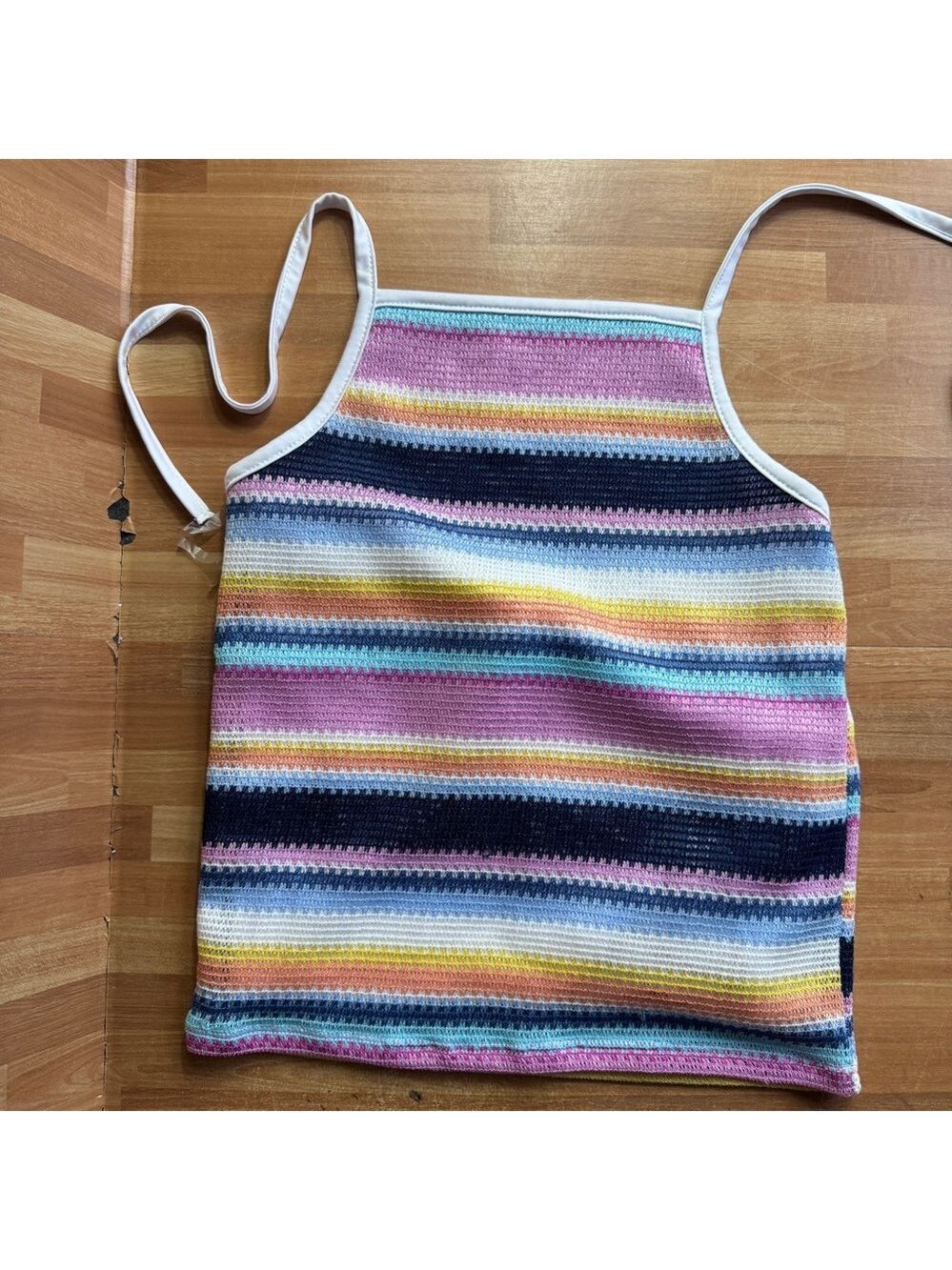MIA striped halter top size large girls, NWT